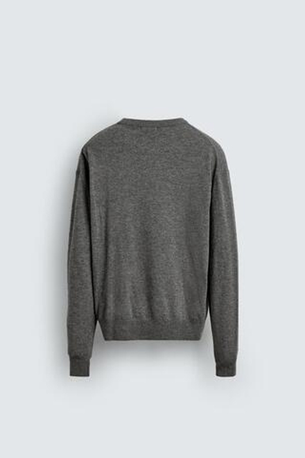 ZARA СВИТЕР ИЗ СМЕСОВОЙ ШЕРСТИ, СЕРЫЙ МЕЛАНЖ