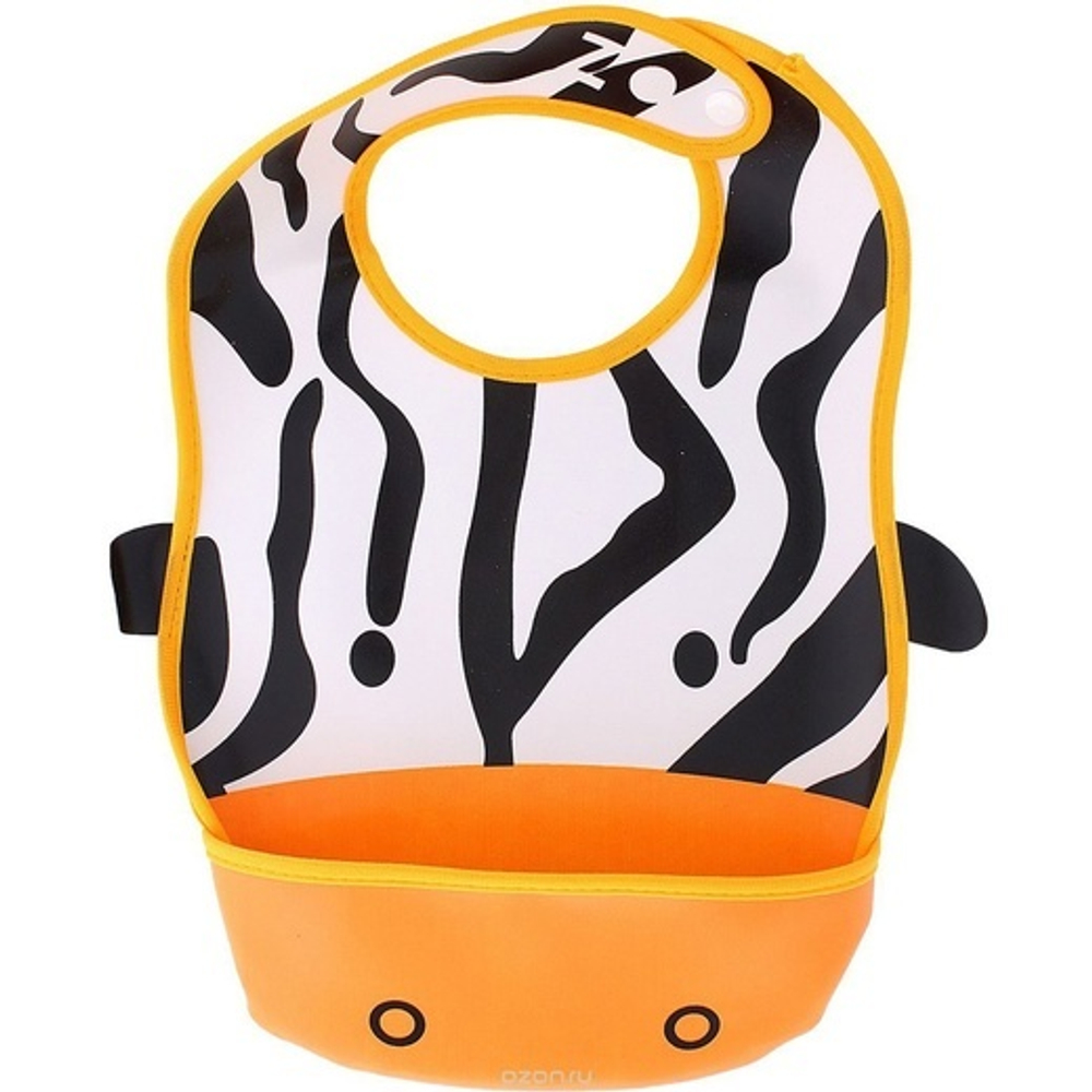 1026887 Нагрудник с карманом «Зебра», непромокаемый, на регулируемых кнопках