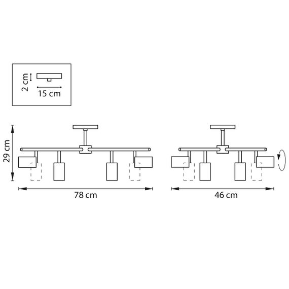 Комплект с потолочной люстрой Lightstar Rullo (571728+214440-8) LR728408
