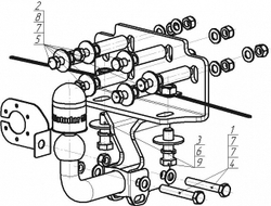 Фаркоп Motodor для Toyota Land Cruiser 200 (2007-н.в) (оцинкованный шар)(паспорт и сертификат в комплекте)(без электрики) 92512-A