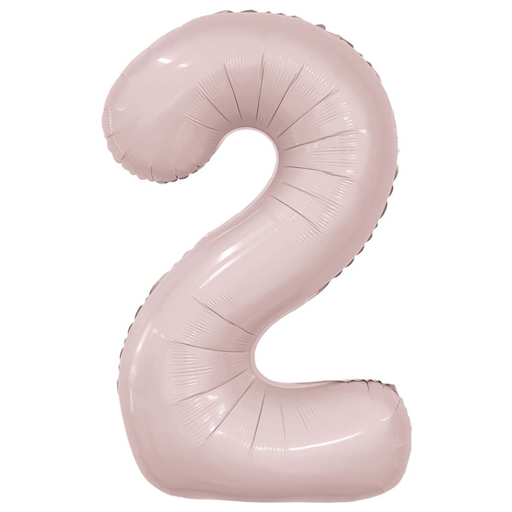 Шар фольгированный Цифра 2 101 см (Розовый)