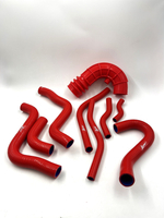 Силиконовые патрубки двигателя для ВАЗ 2170 Приора комплект 9 шт