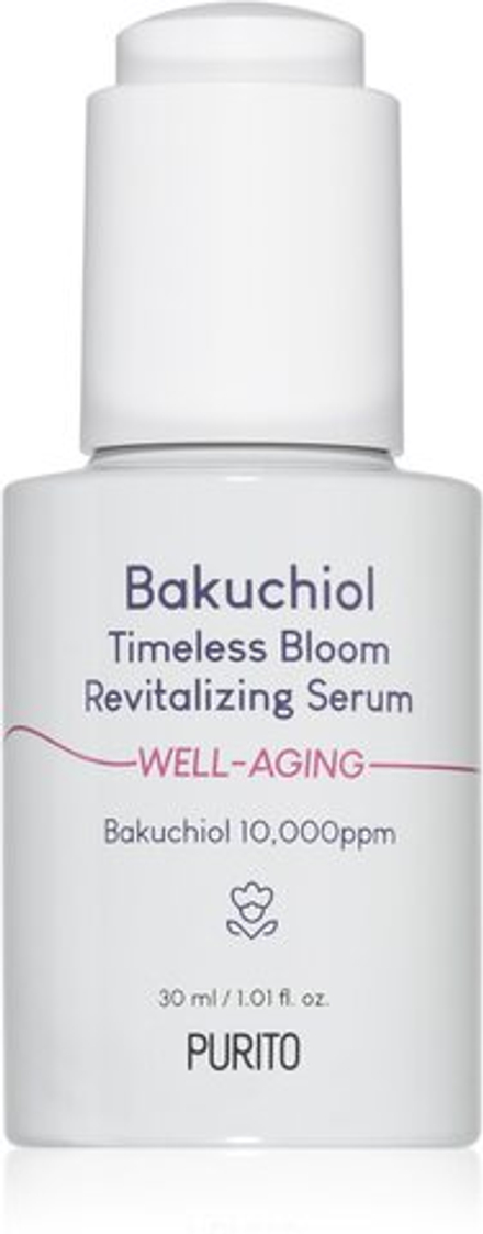 Purito Bakuchiol Timeless Bloom - интенсивно восстанавливающая сыворотка, восстанавливающая упругость кожи лица /   30  ml  / GTIN 8809563102365
