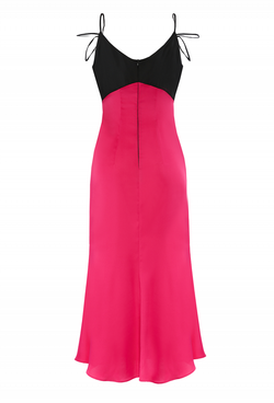 Платье на лямках фуксия 09-19SS