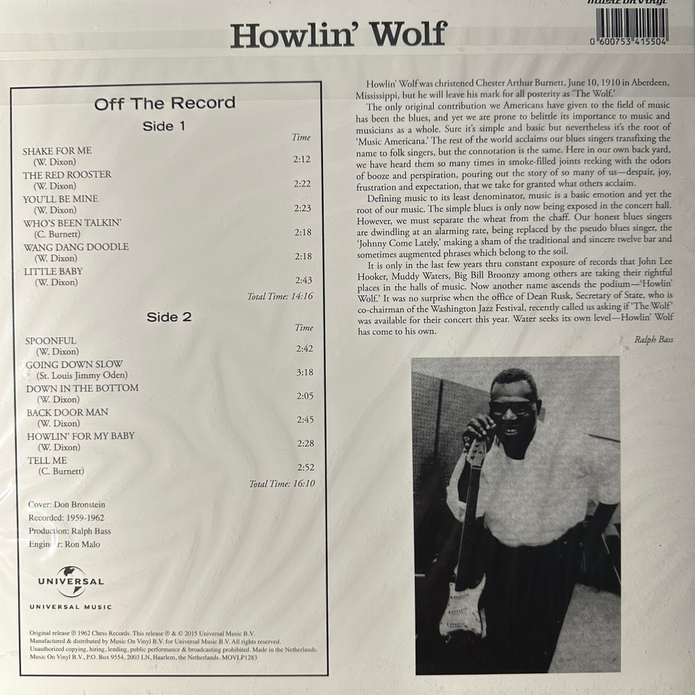 Howlin' Wolf ‎– Howlin' Wolf (Голландия 2016г.)