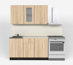 Кухонный гарнитур Симона лайт 1200 мм (Дуб сонома/Венге, Берилл бежевый)