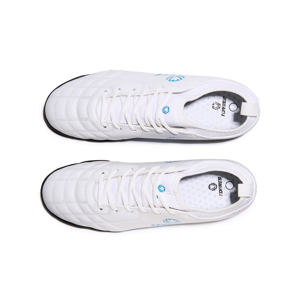 Бутсы футбольные (многошиповки) подростковые TORRES BOLA-J, TS2342310-271-35, р.35,с носком, белый