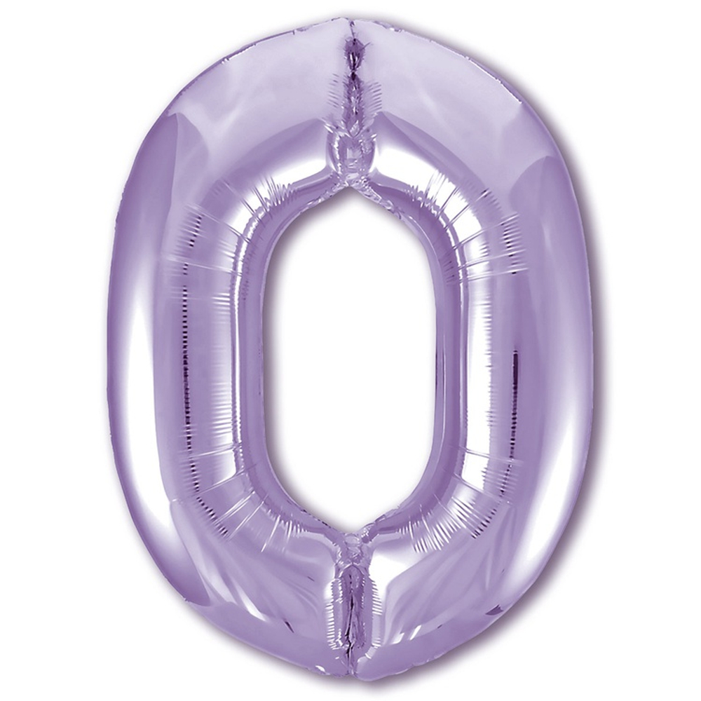 Шар фольгированный Цифра 0 101 см (Фиолетовый)