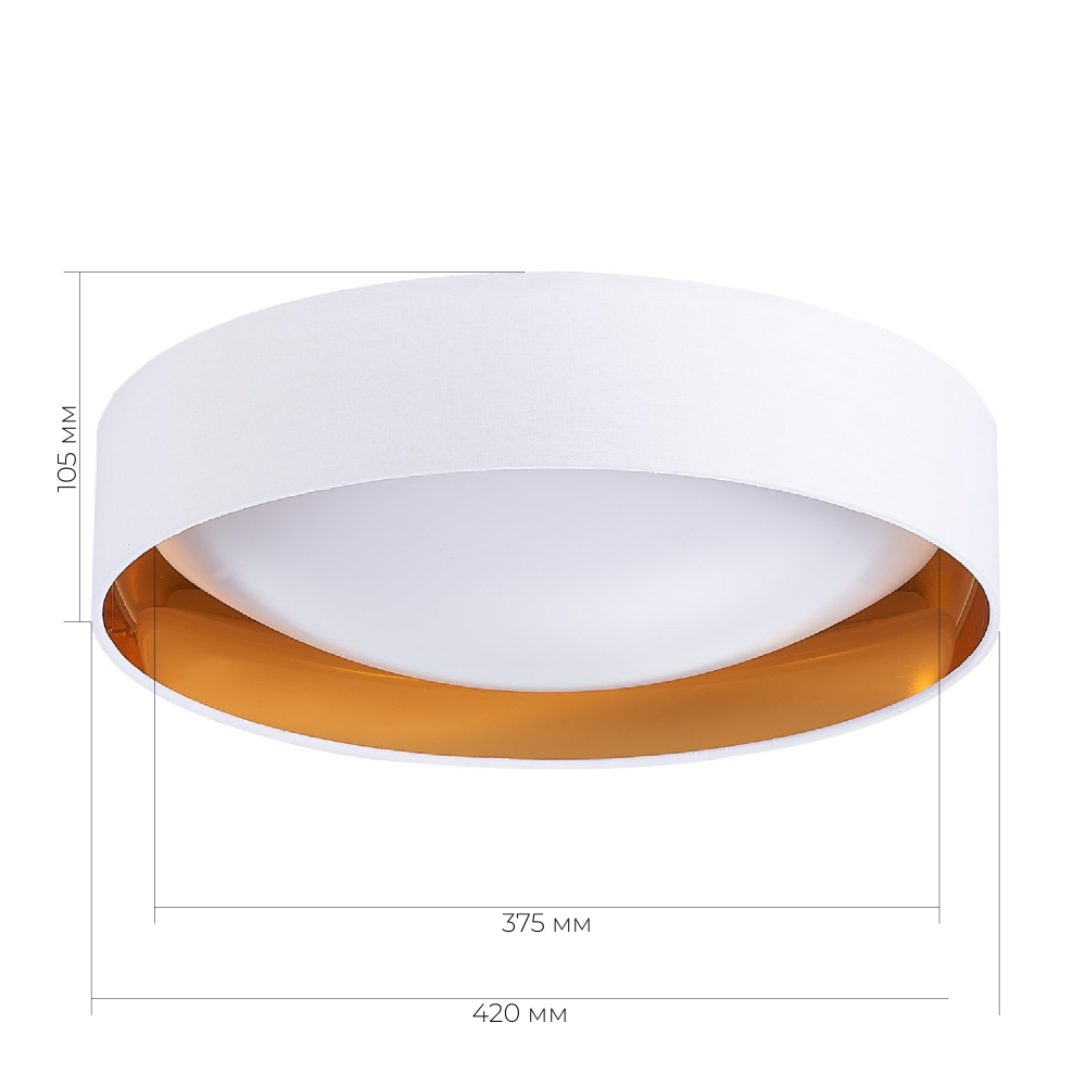 SLE201122-01 Светильник потолочный Белый, Золото/Белый LED 1*24W 4000K ORBIO