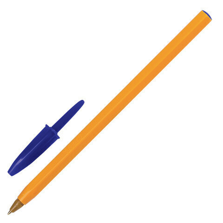 Ручки шариковые BIC "Orange Fine", НАБОР 8 шт., СИНИЕ, линия письма 0,32 мм, пакет, 919228