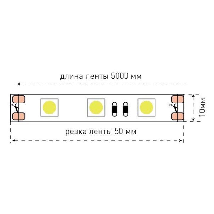 Светодиодная лента SWG 14,4W/m 60LED/m 5050SMD зеленый 5M 002335