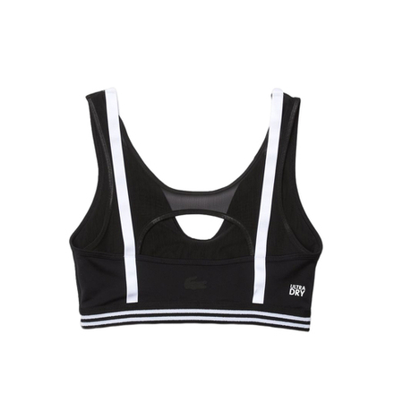 Теннисный бюстгальтер Lacoste Contrast Accents And Cut-Outs Sports Bra - black/white/black