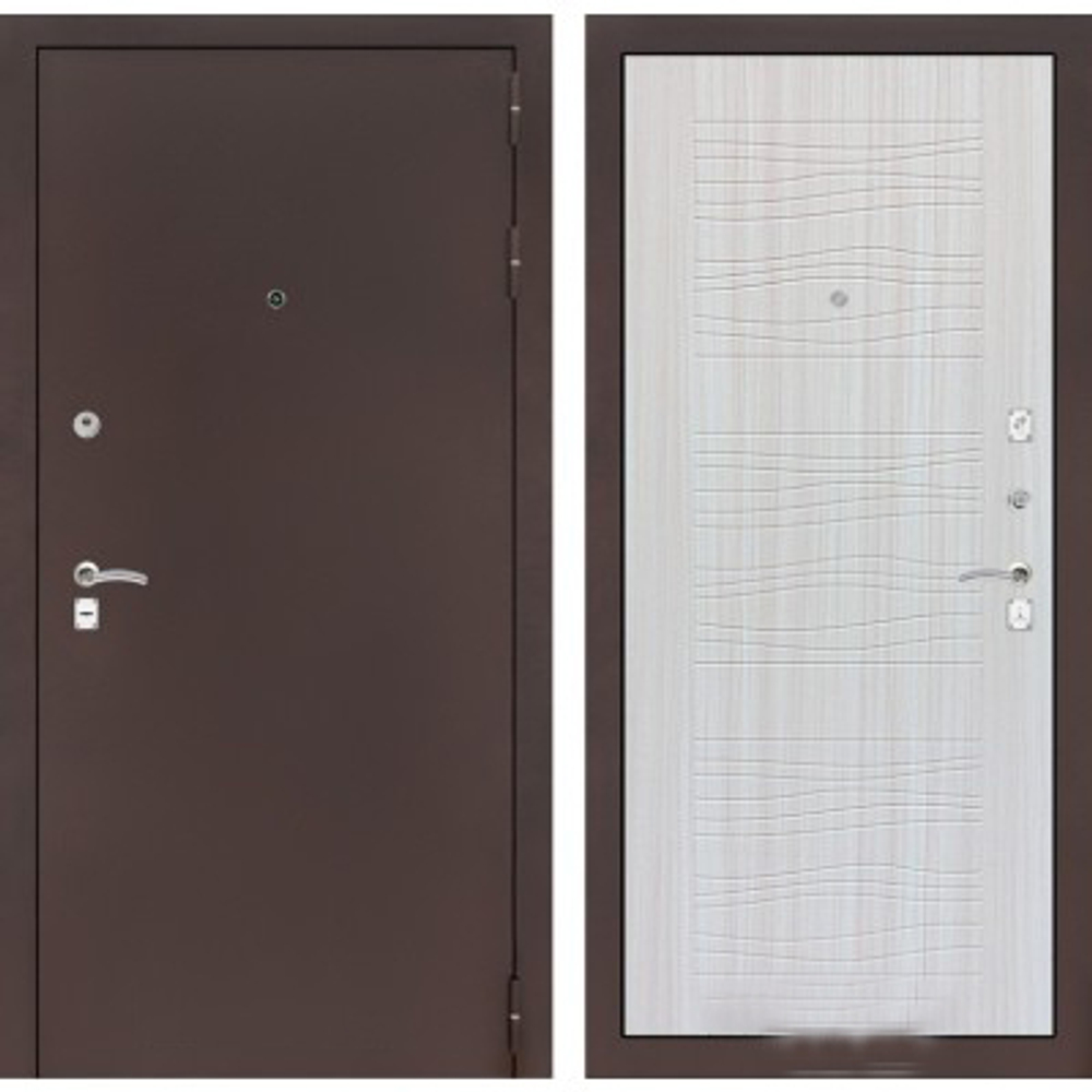 Дверь входная Лабиринт CLASSIC антик медный 06 - Сандал белый металлическая