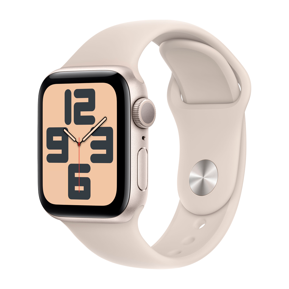 Умные часы Apple Watch SE 2 (2024) GPS, 40mm, Starlight Aluminium Case with Sport Band M/L, Starlight (Сияющая звезда)