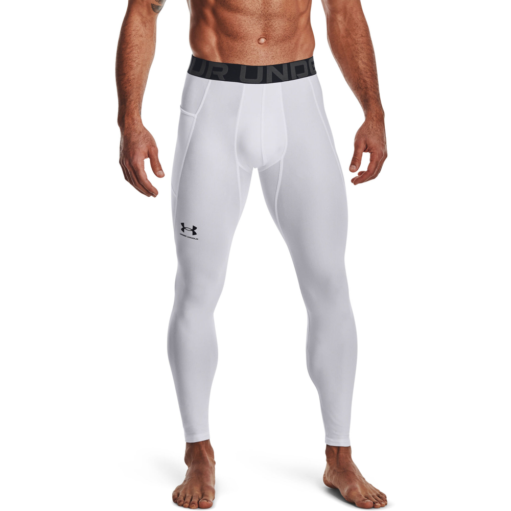 Мужские теннисные штаны Under Armour Heatgear Tight Men - White, Black