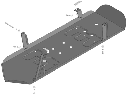Защита стальная 2 мм топливного бака для Great Wall Poer Motodor.73118