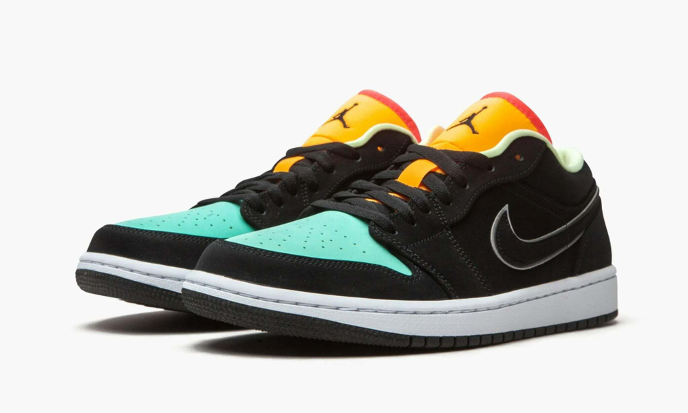Air Jordan 1 Low "Black Aurora Green Laser Orange"
