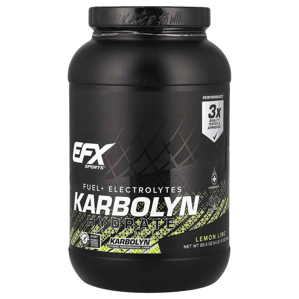 EFX Sports, Karbolyn® Hydrate, лимон и лайм, 1856 г (4 фунта 1,5 унции)