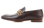 GUCCI Casual Leather Shoes Men"s Low top Brown