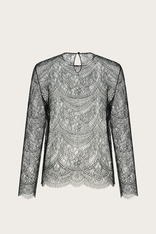 БЛУЗА ИЗ ШЕЛКОВОГО КРУЖЕВА