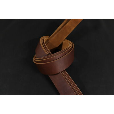 Ременная заготовка Браун с жировой отделкой гладкая