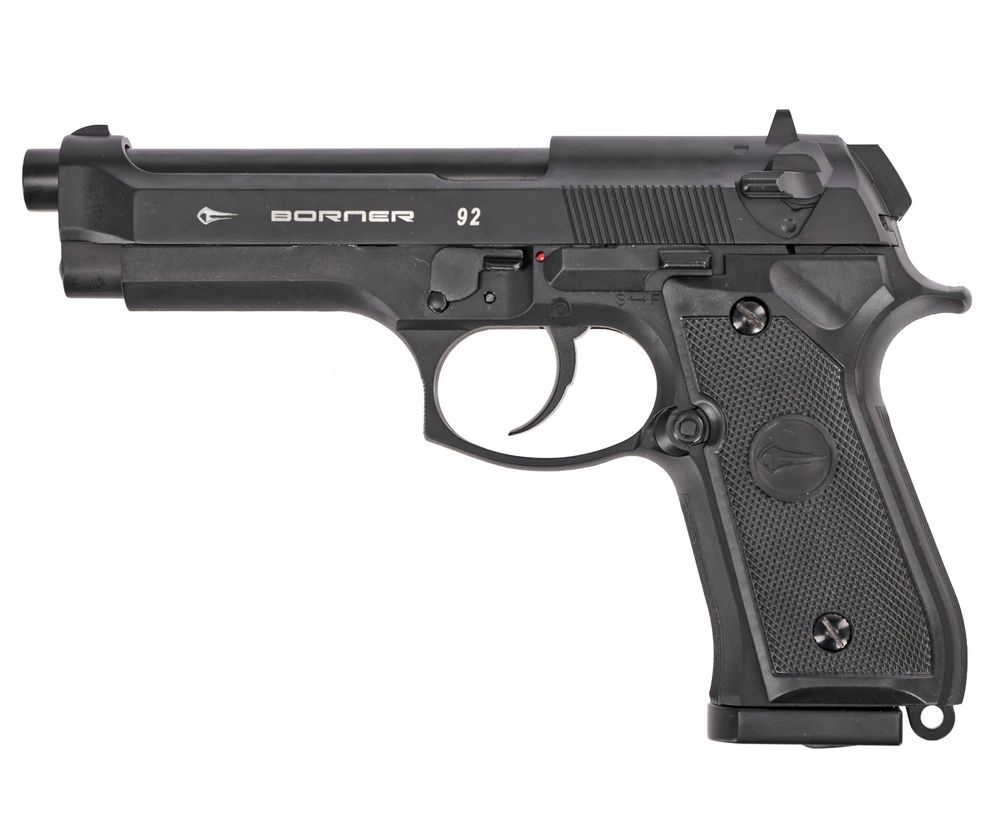 Пистолет пневматический Borner 92 Beretta Blowback кал 4,5мм