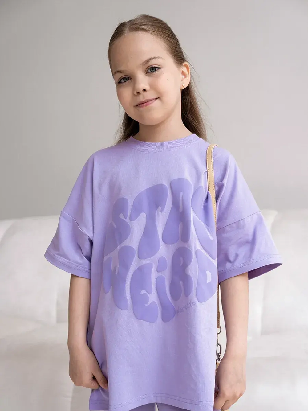 Летний костюм для девочки с велосипедками