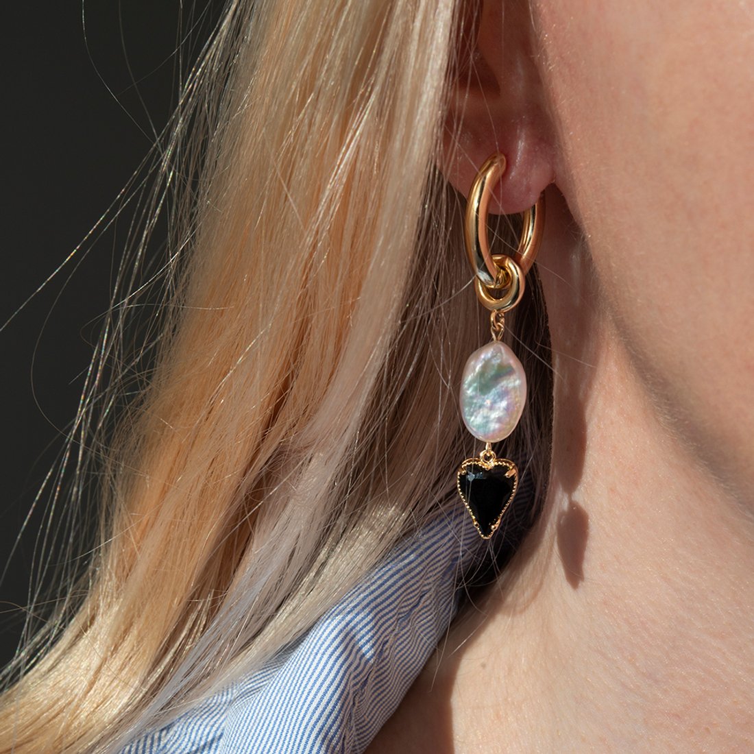 Жемчуг культивированный в форме овала гладкий, белый, 13*10мм