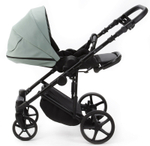 Детская коляска Adamex Zico Deluxe New 2 в 1 ZN-SA20 (СЕРО-ЗЕЛЕНАЯ КОЖА)