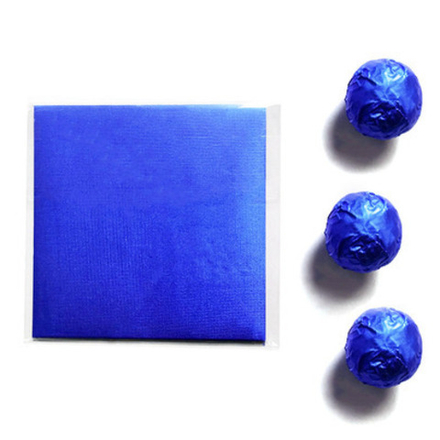 Фольга оберточная для конфет Синяя 10*10см (20шт)