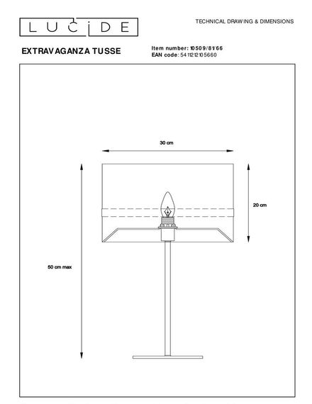 Настольная лампа Lucide Extravaganza Tusse 10509/81/66