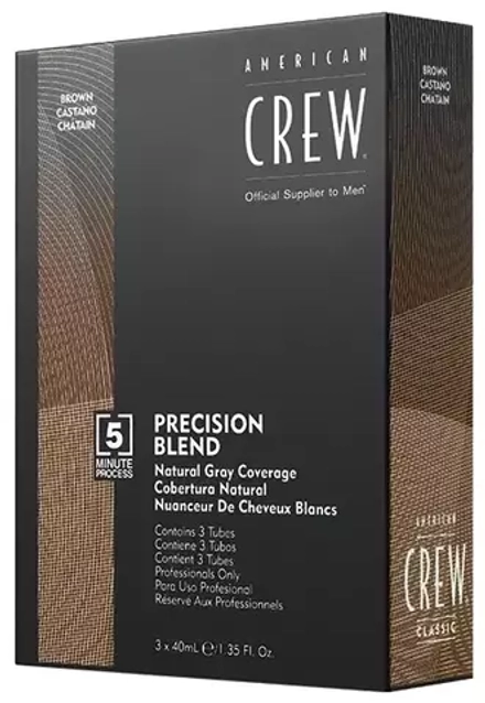 American Crew Precision Blend Краска-камуфляж для седых волос, 7/8 блонд 3x40 мл