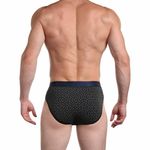 Мужские трусы брифы черные с узором Sergio Dallini SG2933-1