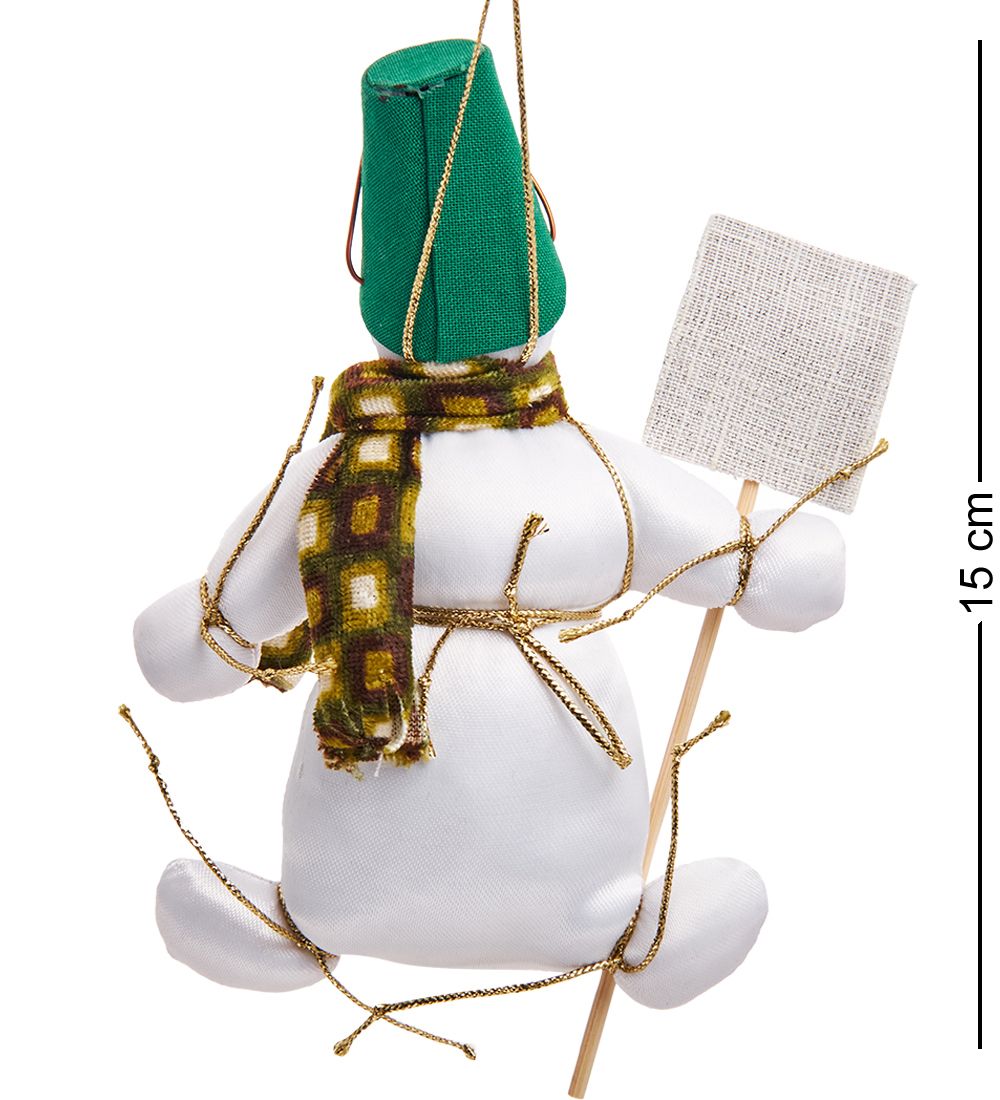 РусКукла RK-827 Кукла подвесная «Снеговик с лопатой»