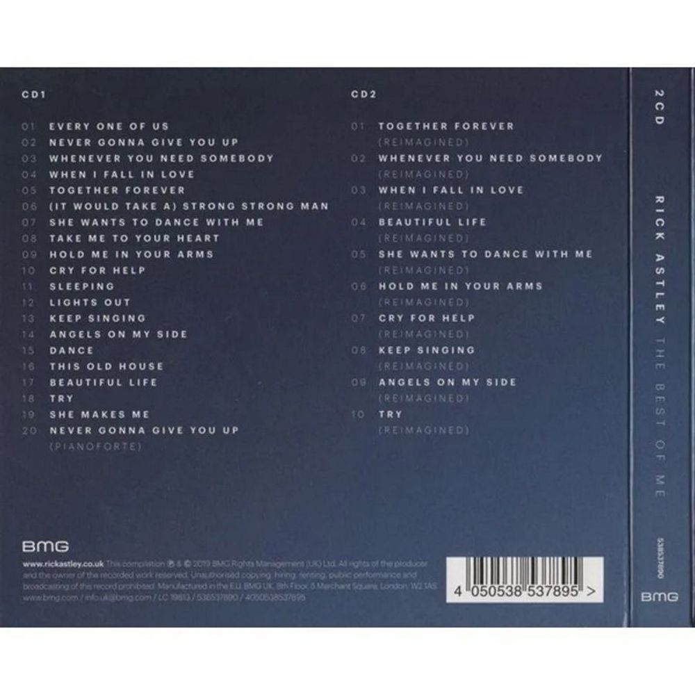 RICK ASTLEY. The Best of Me (2CD) Рик Эстли. Лучшее