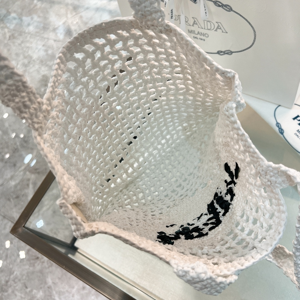 Prada Crochet Tote Bag 38 cm