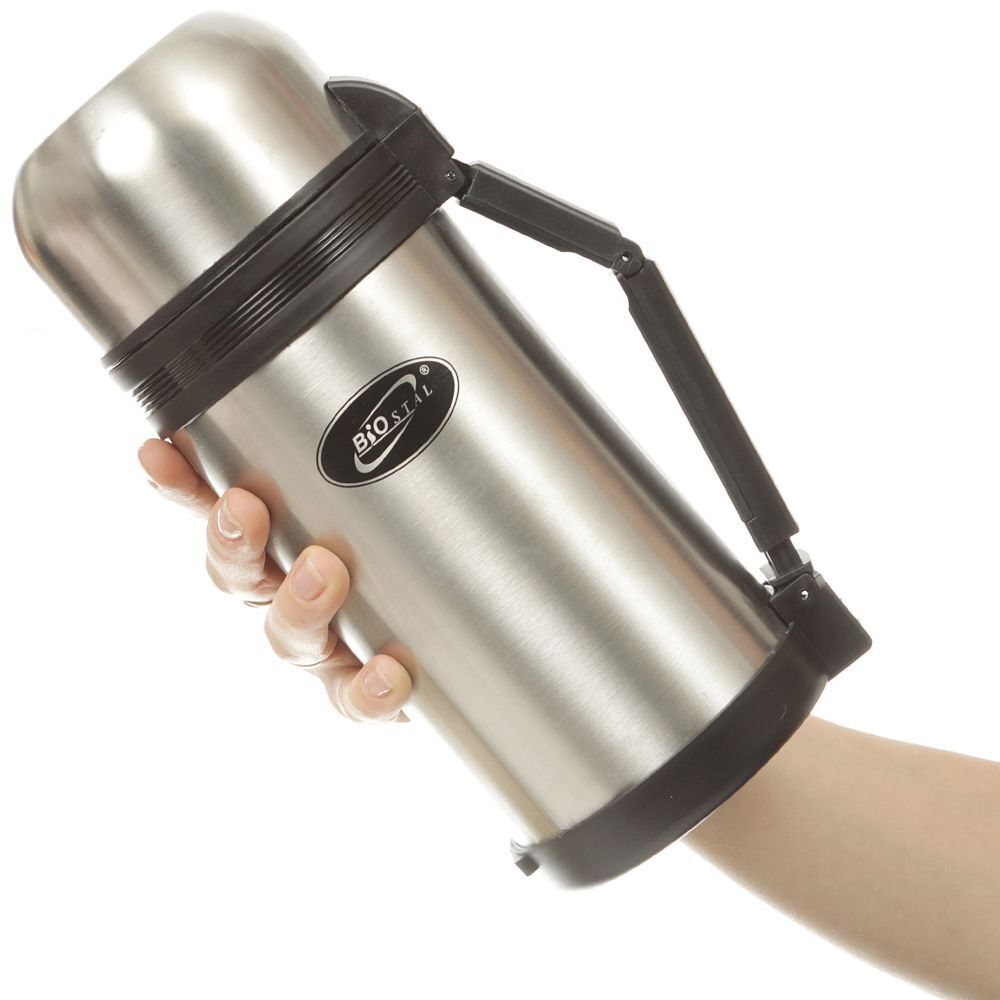 Термос нержавеющая сталь, 1.2 л, универсальная горловина, Biostal, колба нержавеющая сталь, NG-1200-1