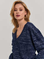 Пуловер синий