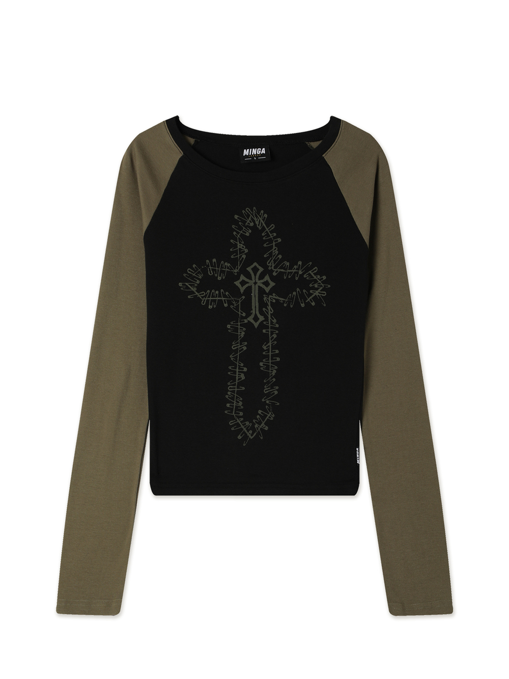 Топ Hollow Cross Graphic Raglan