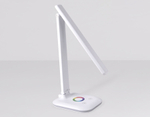 Светодиодная настольная лампа с RGB подсветкой DE530 WH белый LED 3000-6400K+RGB 8W