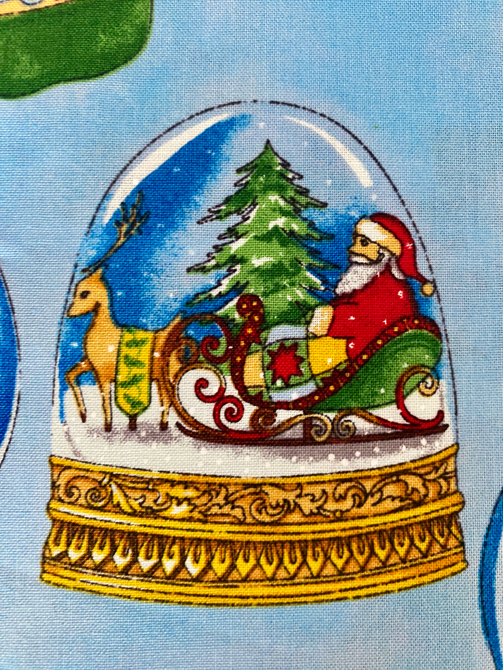 Ткань Новогодняя 100% хлопок отрез 50х55см (Италия)