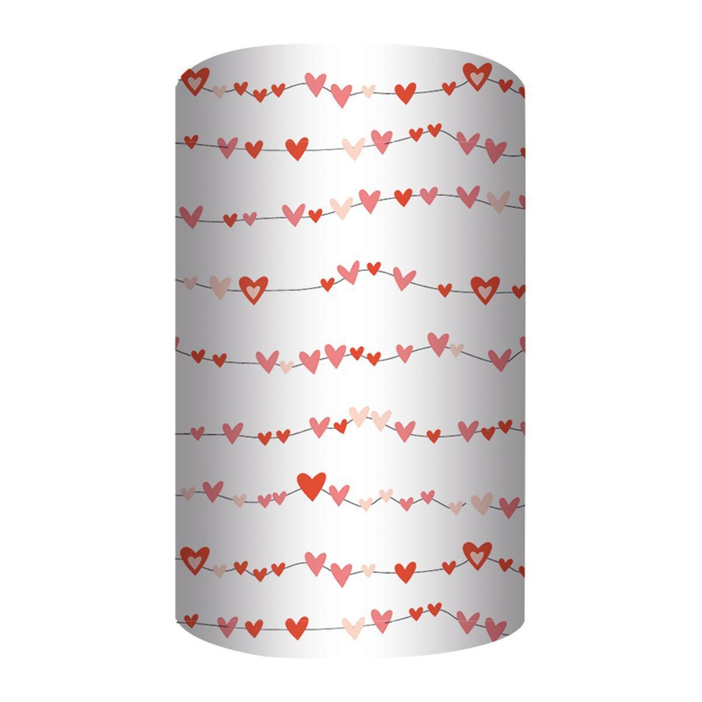 Упаковочная бумага мелованная 65-70 гр/м2 70х100см "Сердечки" (Академия Групп)