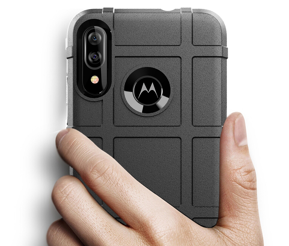 Чехол для Motorola Moto E6S (E6 Plus) цвет Black (черный), серия Armor от Caseport