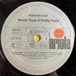 Винтажная виниловая пластинка LP Amanda Lear Never Trust A Pretty Face (Germany 1979) The Sphinx