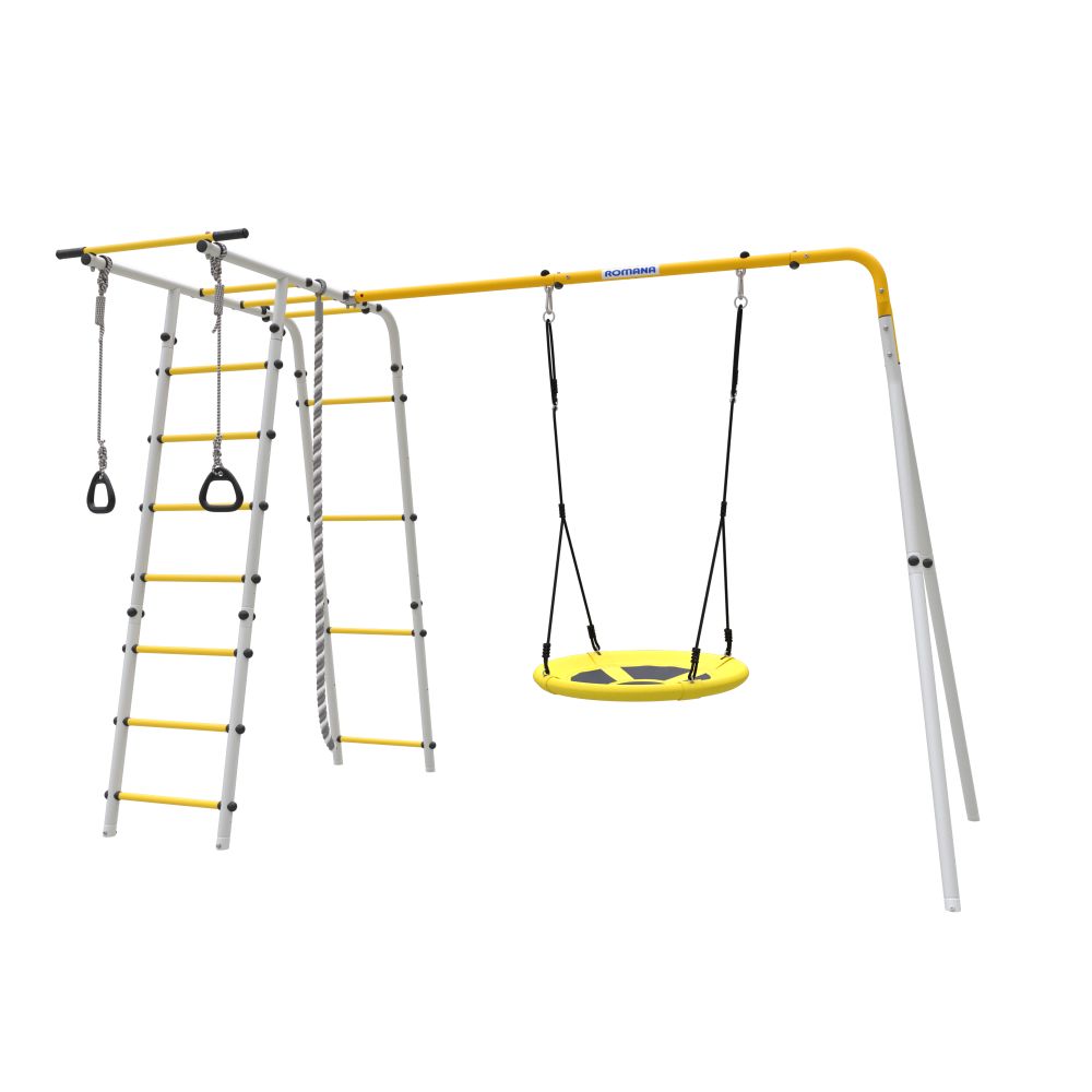 ROMANA Полянка Плюс 2 (желтый/серый) (с качелями гнездо)