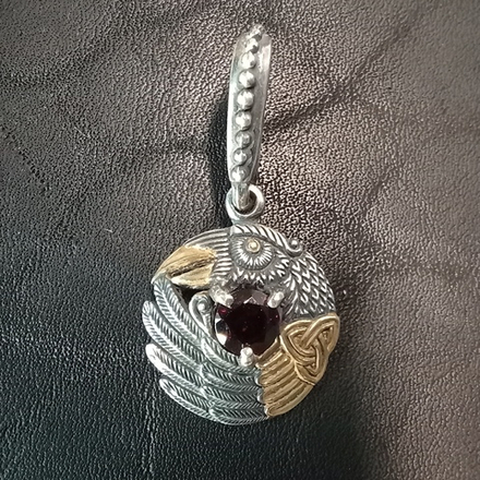 Подвеска. Вещий Ворон с позолотой