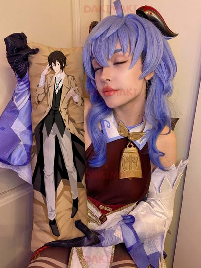 Мини дакимакура Дазай Осаму и Рюноске Акутагава из Великий из бродячих псов арт. M0391, 60х20 см