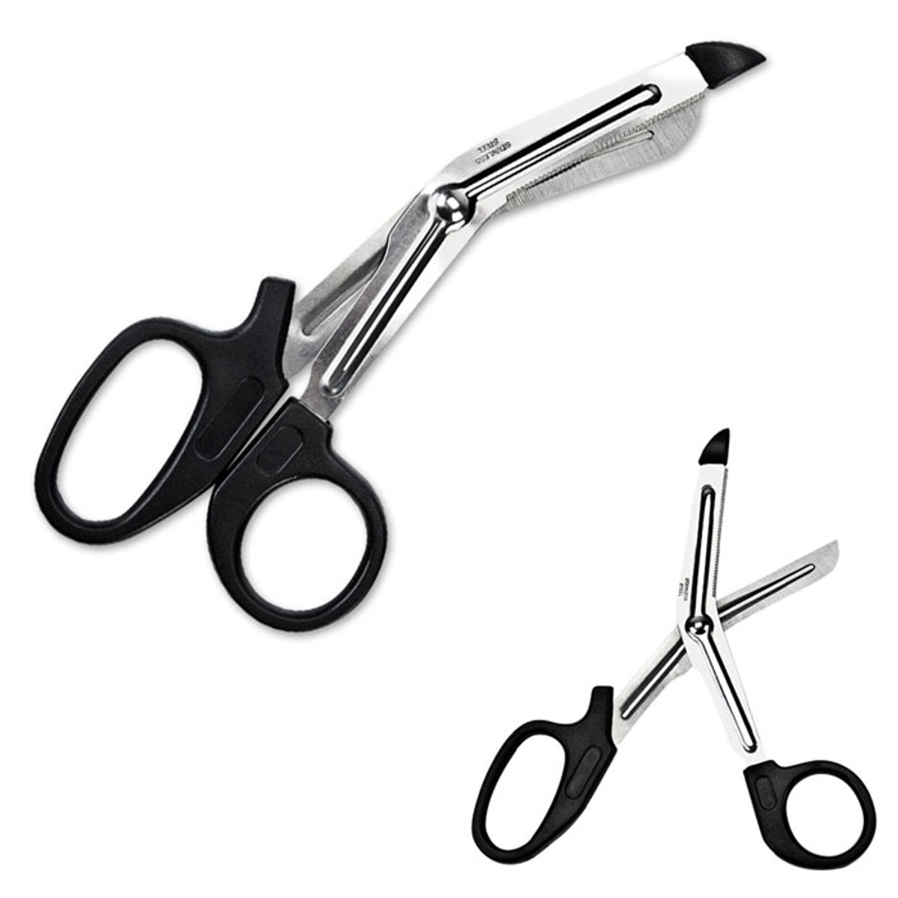 Медицинские ножницы с черными ручками (Цвет: черный)
