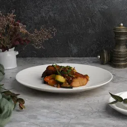 Тарелка d 25,5 см без борта белая фарфор P.L. Proff Cuisine [6]