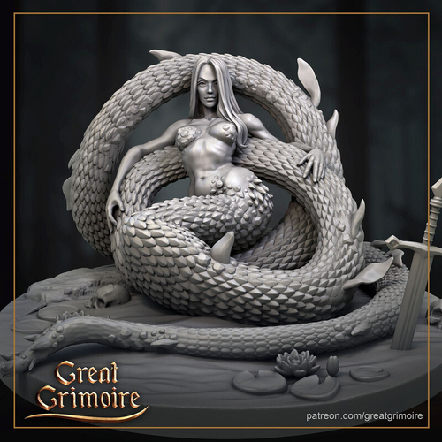 Ламия Русалка Монстр Существо миниатюра для dnd, днд, pathfinder, фентези, Настольная игра, НРИ, Варгейм, РПГ